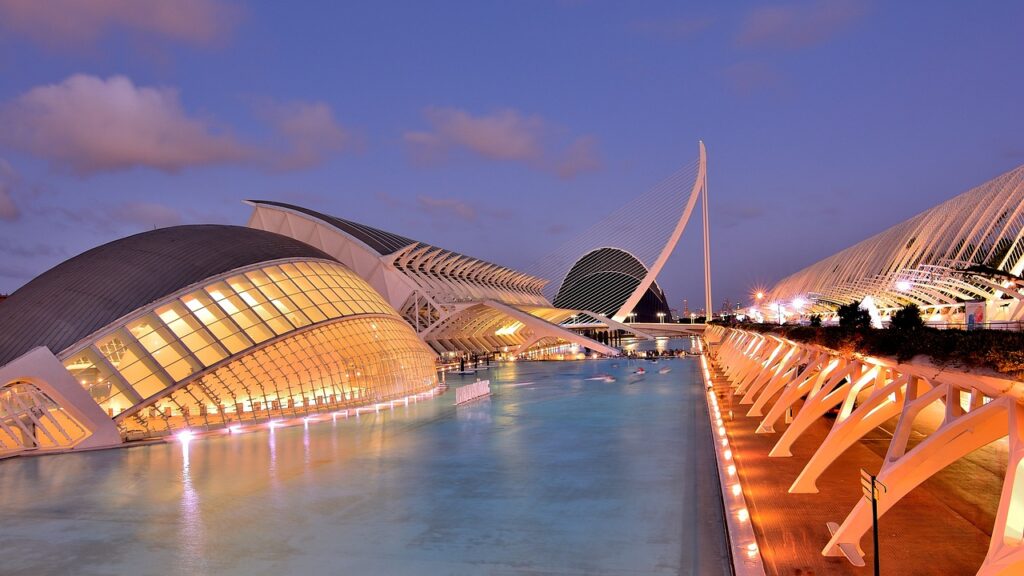 Historic architecture and modern buildings blend together in Valencia's city centre