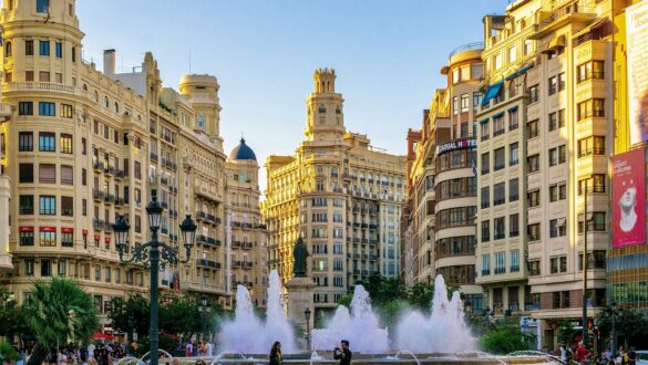 Placa de l'Ajuntament, Valencia, Spain.